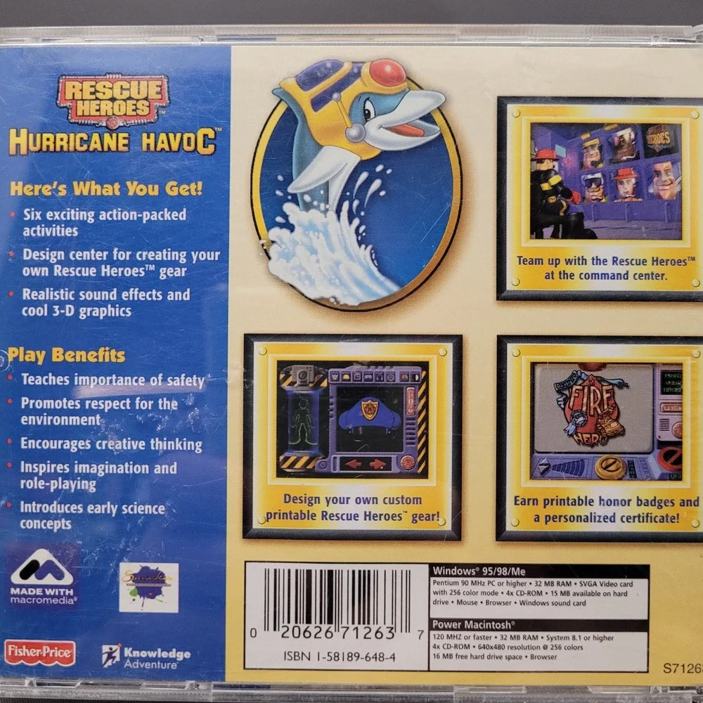 Rescue Heroes Hurricane Havoc by Fisher-Price (CD-ROM, 2001)